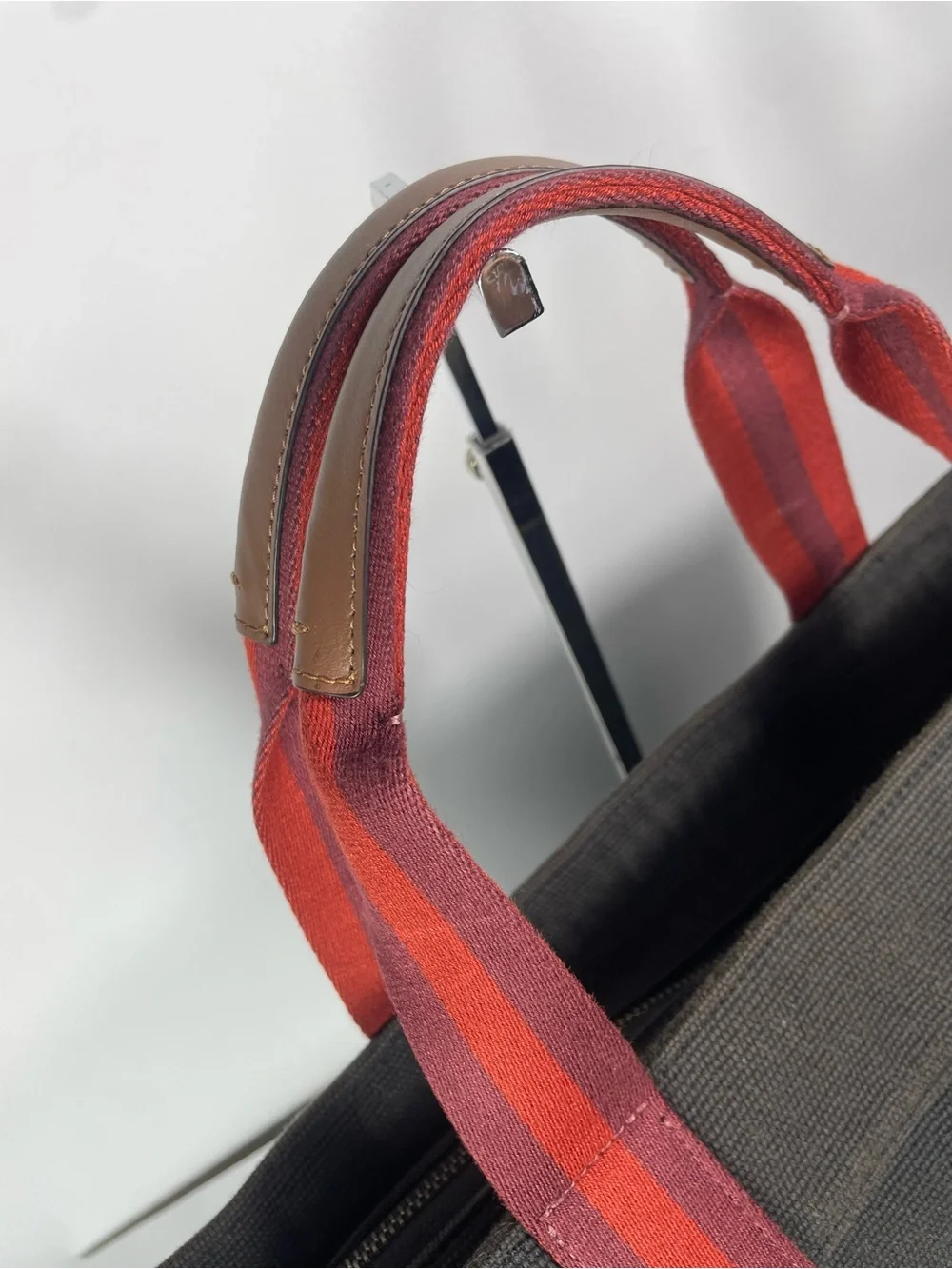 Coach Canvas Tote 38 Black Canvas/Leather-COA - Picture 9 of 16